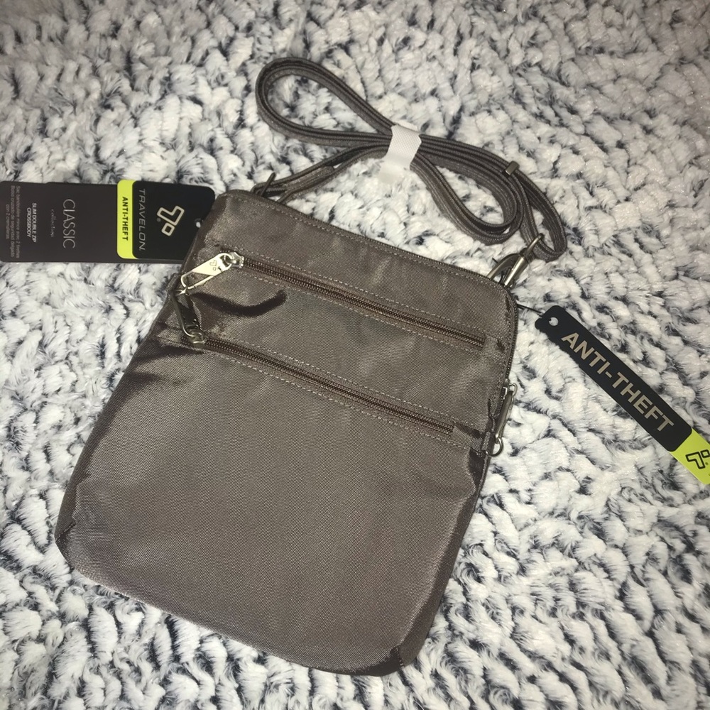 Travelon Anti-Theft Slim Double Zip Crossbody